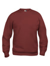 021030 Clique Unisex Classic Round Neck Sweatshirt With Left Chest Logo
