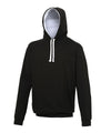 JH003 Contrast Varsity Hooded Sweatshirt With Left Chest & Back Logo