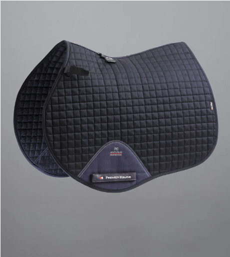 Premier Equine Close Contact Cotton Jump Saddle Pad Including Single embroidery both sides.