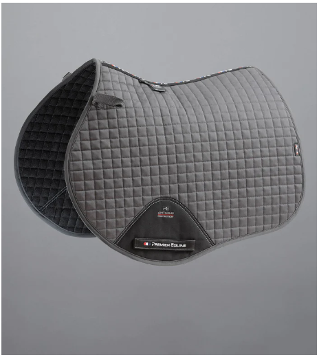 Premier Equine Close Contact Cotton Jump Saddle Pad Including Single embroidery both sides.