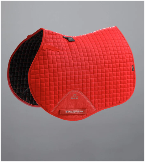 Premier Equine Close Contact Cotton Jump Saddle Pad Including Single embroidery both sides.