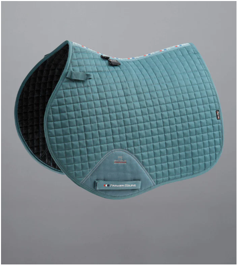 Premier Equine Close Contact Cotton Jump Saddle Pad Including Single embroidery both sides.