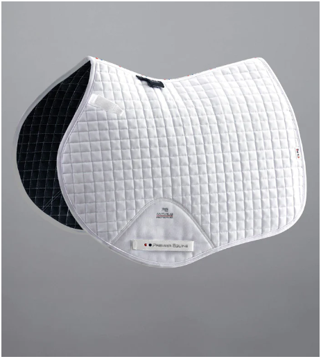 Premier Equine Close Contact Cotton Jump Saddle Pad Including Single embroidery both sides.