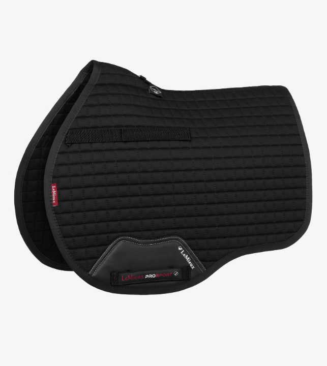 LeMieux Cotton GP Square Saddle Pad. Includes single embroidery on both sides.