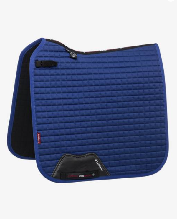 LeMieux Cotton Dressage Square. Includes single embroidery on both sides.