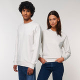 Organic Unisex Crew Neck Sweatshirt With Left Chest Logo