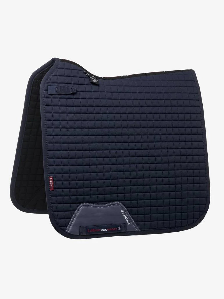 LeMieux Cotton Dressage Square. Includes single embroidery on both sides.