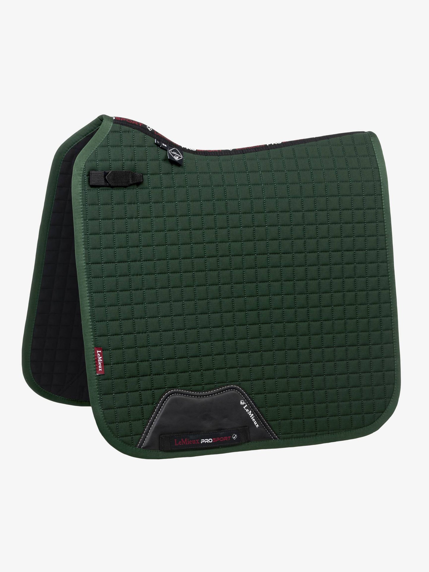 LeMieux Cotton Dressage Square. Includes single embroidery on both sides.