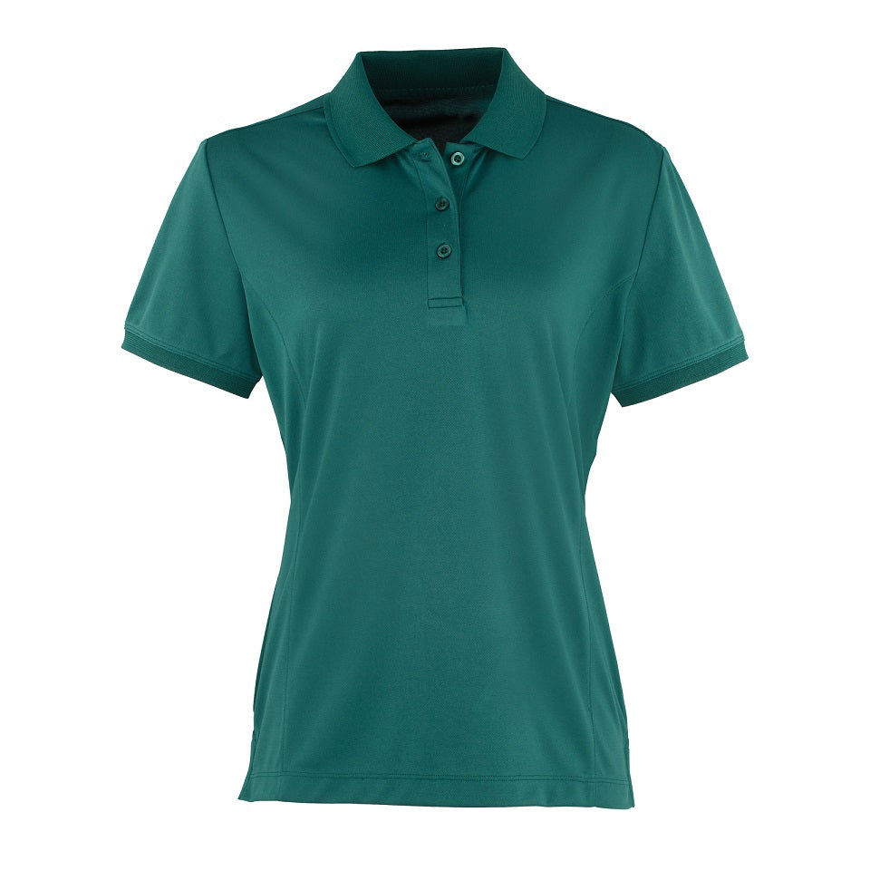 PR616 Womens's Coolchecker Pique Polo Shirt with Left Chest & Back Logo