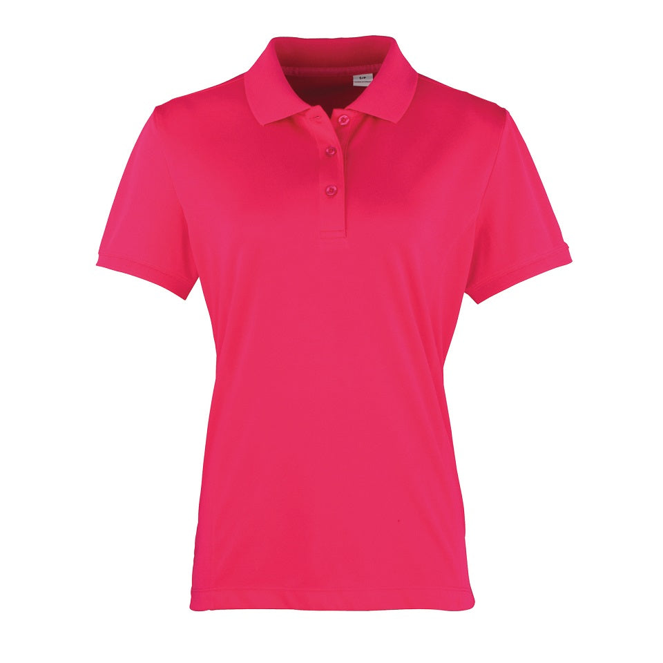 PR616 Womens's Coolchecker Pique Polo Shirt with Left Chest & Back Logo