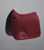 Premier Equine Close Contact Cotton Dressage Saddle Pad. Includes single embroidery on both sides.