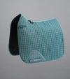 Premier Equine Close Contact Cotton Dressage Saddle Pad. Includes single embroidery on both sides.