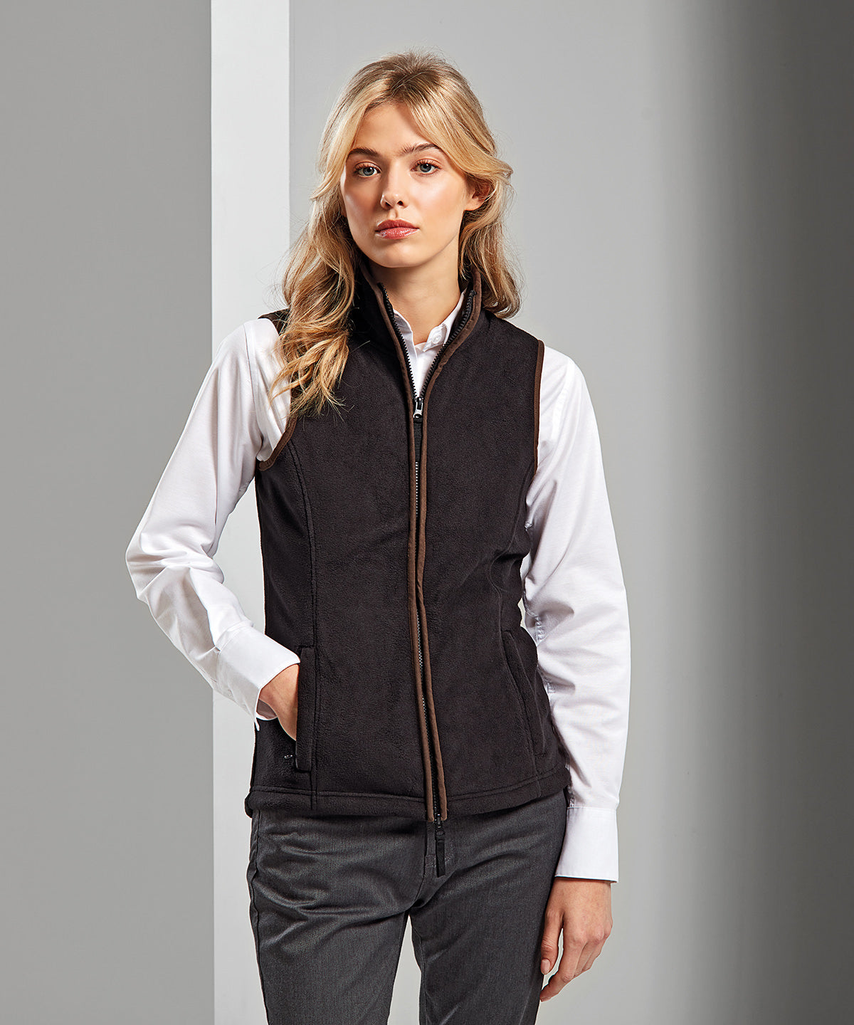 PR804 Women's Artisan Fleece Gilet With Left Chest & Back Logo