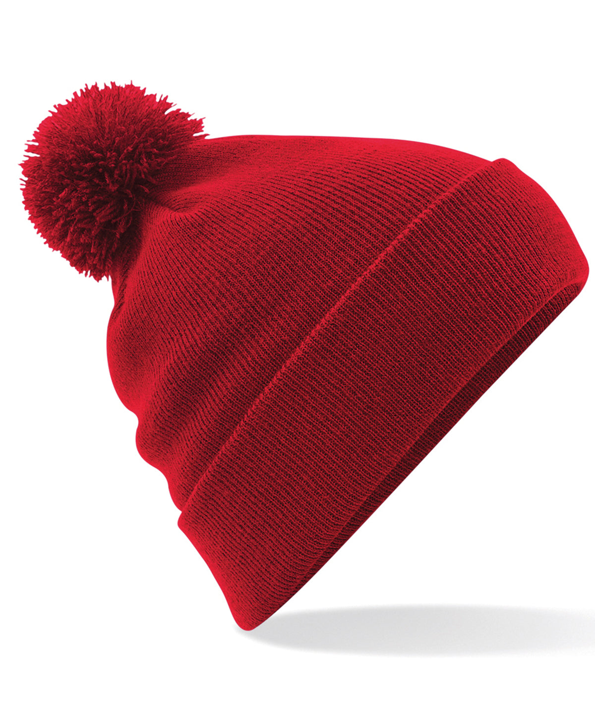 BC426 Pom Pom Beanie with Front Logo