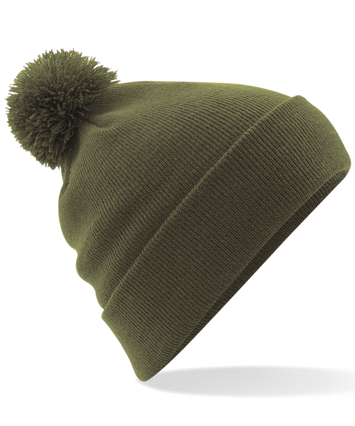 BC426 Pom Pom Beanie with Front Logo