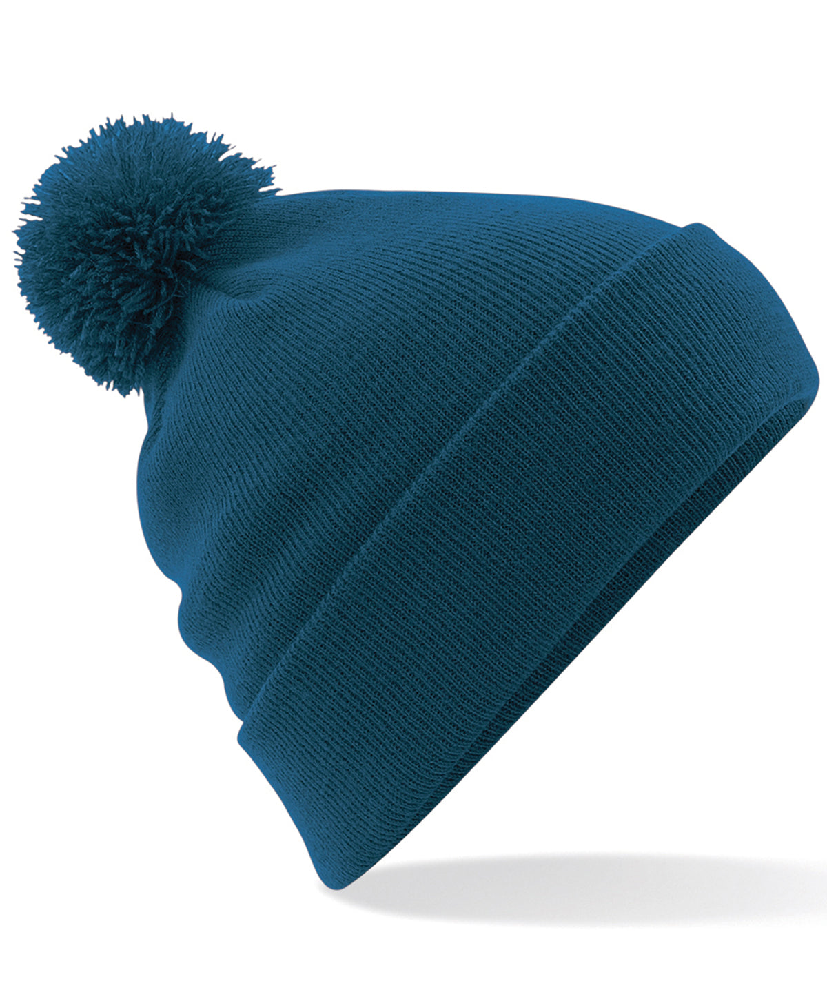 BC426 Pom Pom Beanie with Front Logo