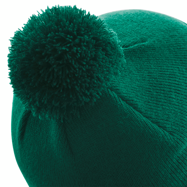 BC426 Pom Pom Beanie with Front Logo