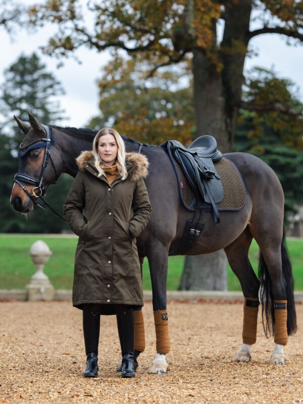 LeMieux Suede Dressage Square in Alpine - view 3