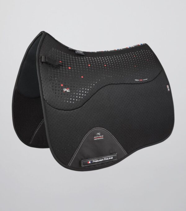 Premier Equine Close Contact Airtechnology Anti-Slip Dressage Saddle Pad in Black – view 1