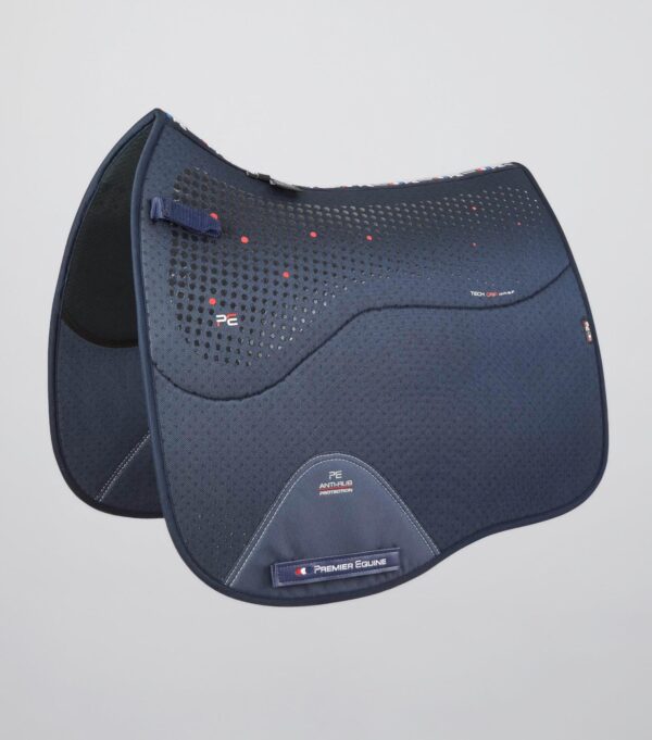 Premier Equine Close Contact Airtechnology Anti-Slip Dressage Saddle Pad in Navy – view 1