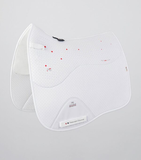 Premier Equine Close Contact Airtechnology Anti-Slip Dressage Saddle Pad in White – view 1
