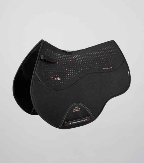 Premier Equine Close Contact Airtechnology Anti-Slip GP/Jump Saddle Pad in Black – view 1