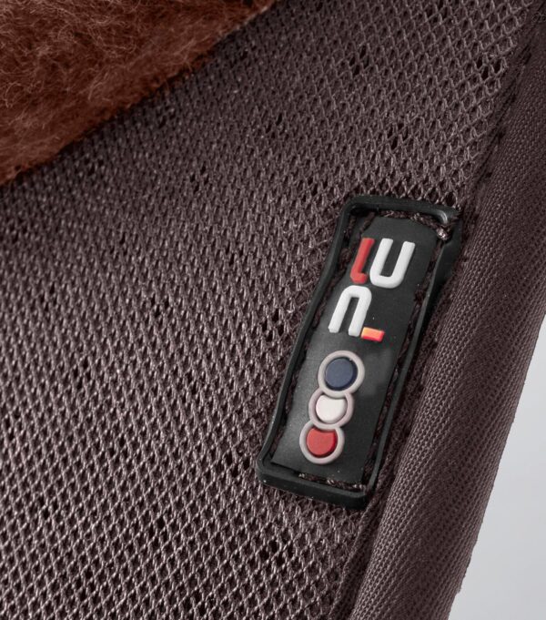 Premier Equine Close Contact Airtechnology Shockproof Wool GP/Jump Saddle Pad in Brown/Brown Wool – view 4