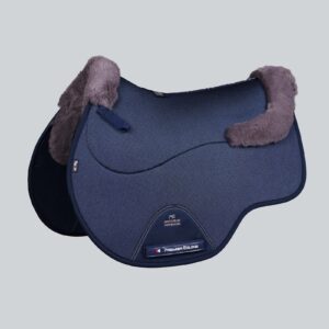 Premier Equine Close Contact Airtechnology Shockproof Wool GP/Jump Saddle Pad in Navy/Grey Wool – view 1