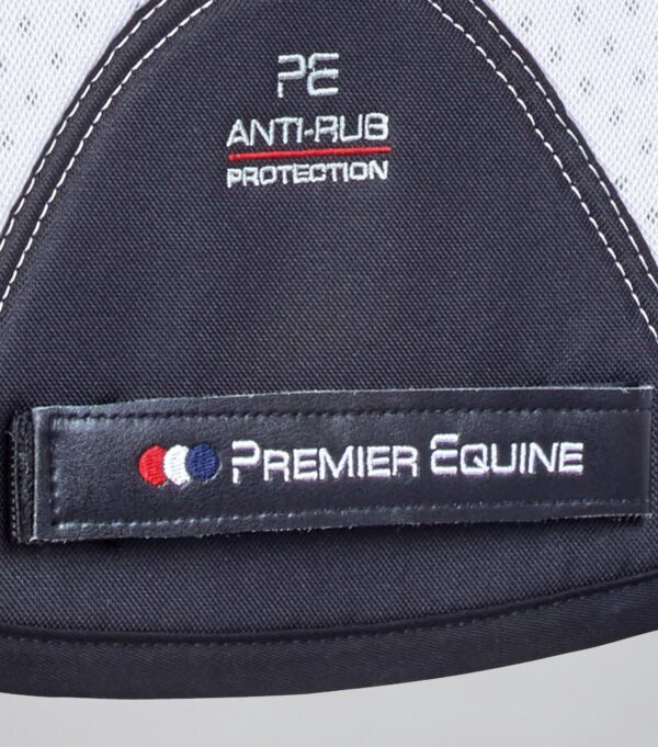 Premier Equine Close Contact Airtechnology Shockproof Wool GP/Jump Saddle Pad in White/Black Wool – view 5