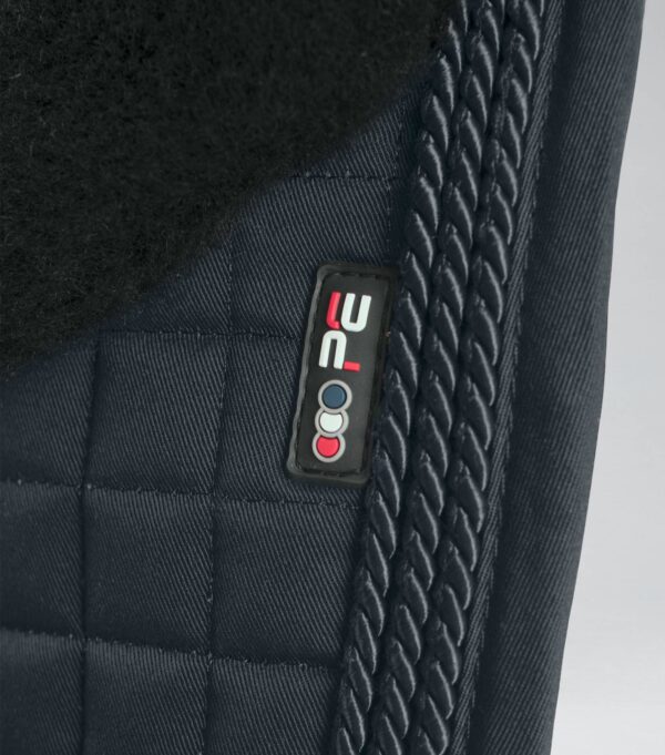 Premier Equine Pony Close Contact Merino Wool Half Lined European Dressage Square in Black/Black Wool – view 2