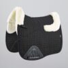 Premier Equine Pony Close Contact Merino Wool Half Lined European Dressage Square in Black/Natural Wool – view 1