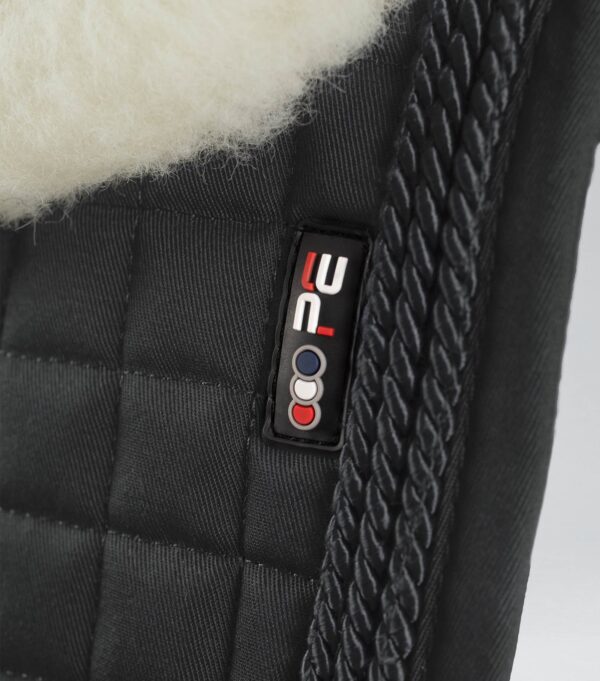 Premier Equine Pony Close Contact Merino Wool Half Lined European Dressage Square in Black/Natural Wool – view 2
