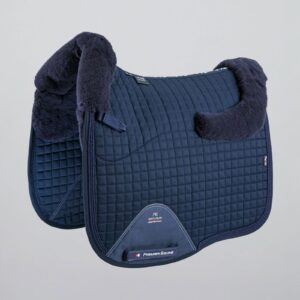 Premier Equine Pony Close Contact Merino Wool Half Lined European Dressage Square in Navy/Navy Wool – view 1