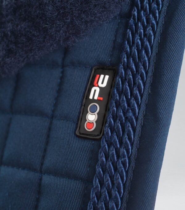 Premier Equine Pony Close Contact Merino Wool Half Lined European Dressage Square in Navy/Navy Wool – view 2