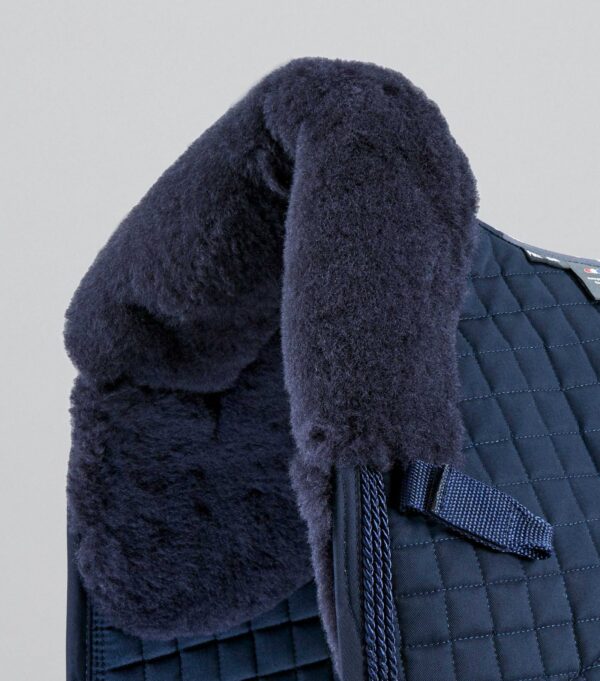 Premier Equine Pony Close Contact Merino Wool Half Lined European Dressage Square in Navy/Navy Wool – view 3