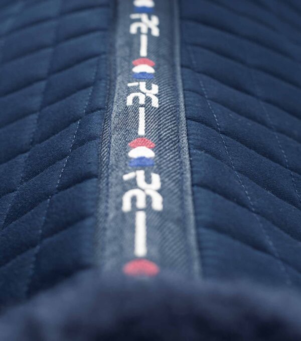 Premier Equine Pony Close Contact Merino Wool Half Lined European Dressage Square in Navy/Navy Wool – view 5