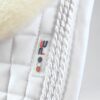 Premier Equine Pony Close Contact Merino Wool Half Lined European Dressage Square in White/Natural Wool – view 2