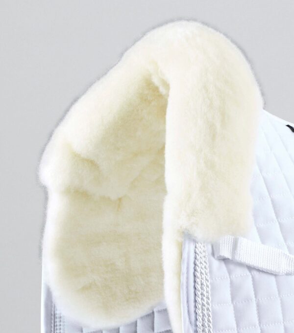 Premier Equine Pony Close Contact Merino Wool Half Lined European Dressage Square in White/Natural Wool – view 3
