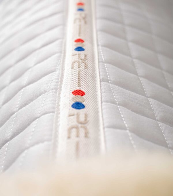 Premier Equine Pony Close Contact Merino Wool Half Lined European Dressage Square in White/Natural Wool – view 6