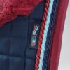 Premier Equine Pony Close Contact Merino Wool Half Lined European GP/Jump Square in Navy/Burgundy Wool – view 2