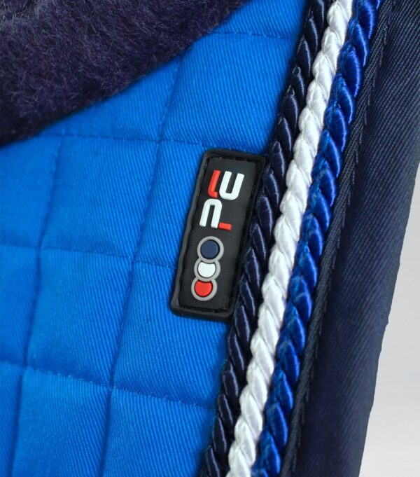 Premier Equine Pony Close Contact Merino Wool Half Lined European GP/Jump Square in Royal Blue/Navy Wool – view 2