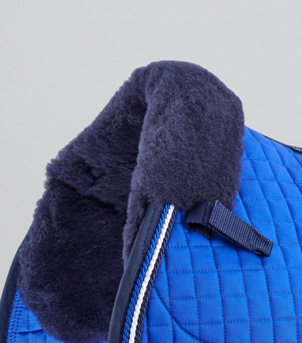Premier Equine Pony Close Contact Merino Wool Half Lined European GP/Jump Square in Royal Blue/Navy Wool – view 3