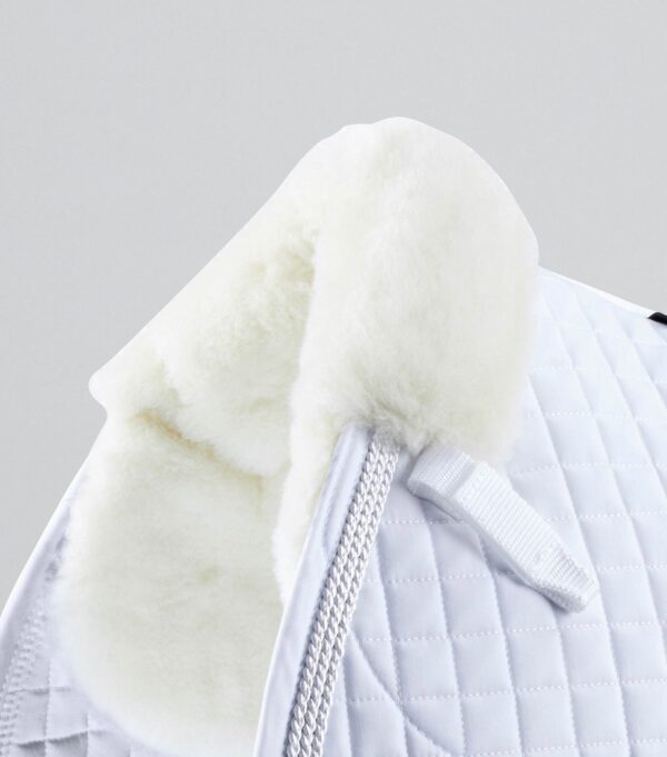 Premier Equine Pony Close Contact Merino Wool Half Lined European GP/Jump Square in White/Natural Wool – view 3