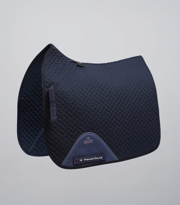 Premier Equine Pony Plain Cotton Dressage Square in Navy – view 1
