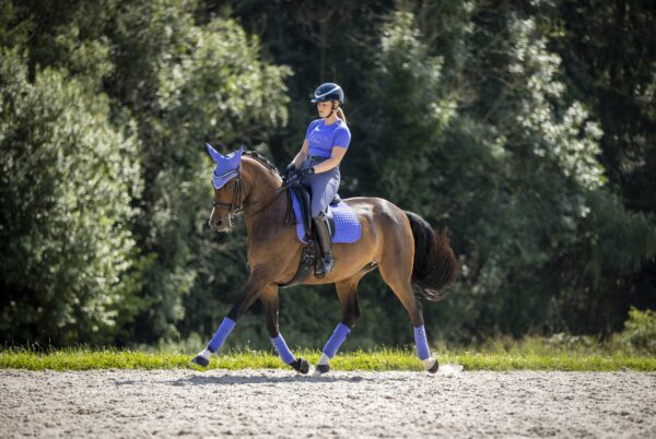 LeMieux Suede Dressage Square in Bluebell - view 1