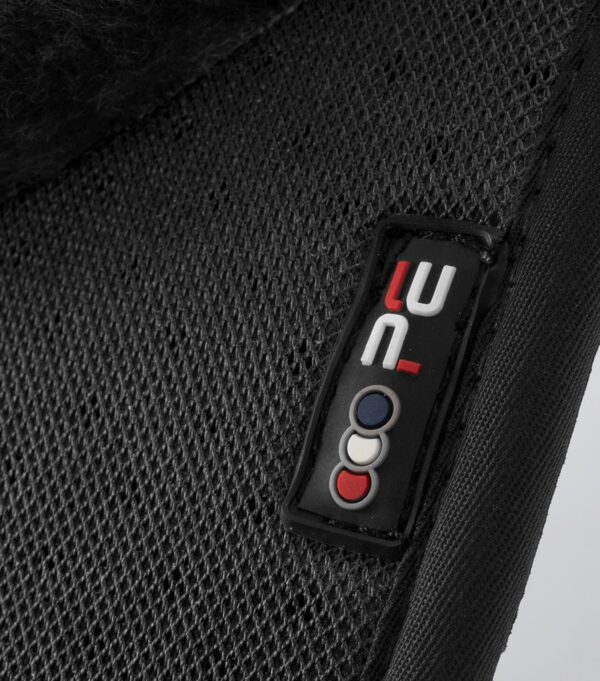 Premier Equine Close Contact Airtechnology Shockproof Wool Dressage Saddle Pad in Black/Black Wool – view 2