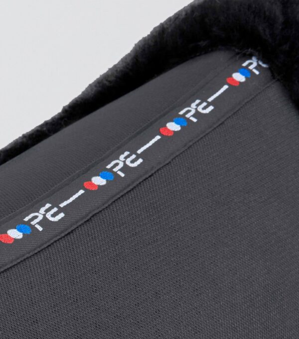 Premier Equine Close Contact Airtechnology Shockproof Wool Dressage Saddle Pad in Black/Black Wool – view 6