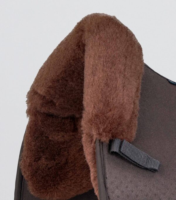 Premier Equine Close Contact Airtechnology Shockproof Wool Dressage Saddle Pad in Brown/Brown Wool – view 3