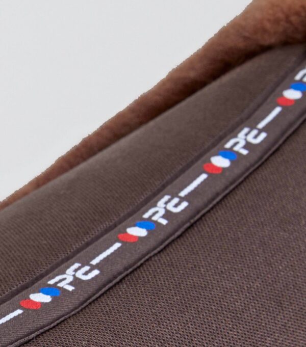 Premier Equine Close Contact Airtechnology Shockproof Wool Dressage Saddle Pad in Brown/Brown Wool – view 6