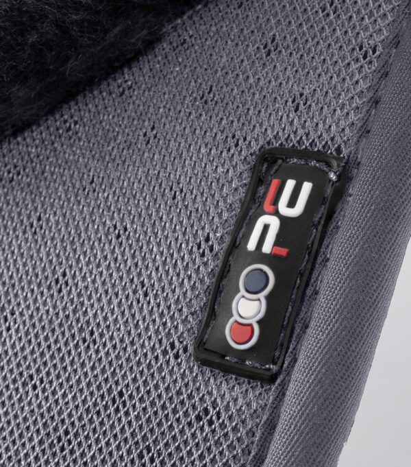 Premier Equine Close Contact Airtechnology Shockproof Wool Dressage Saddle Pad in Grey/Black Wool – view 2